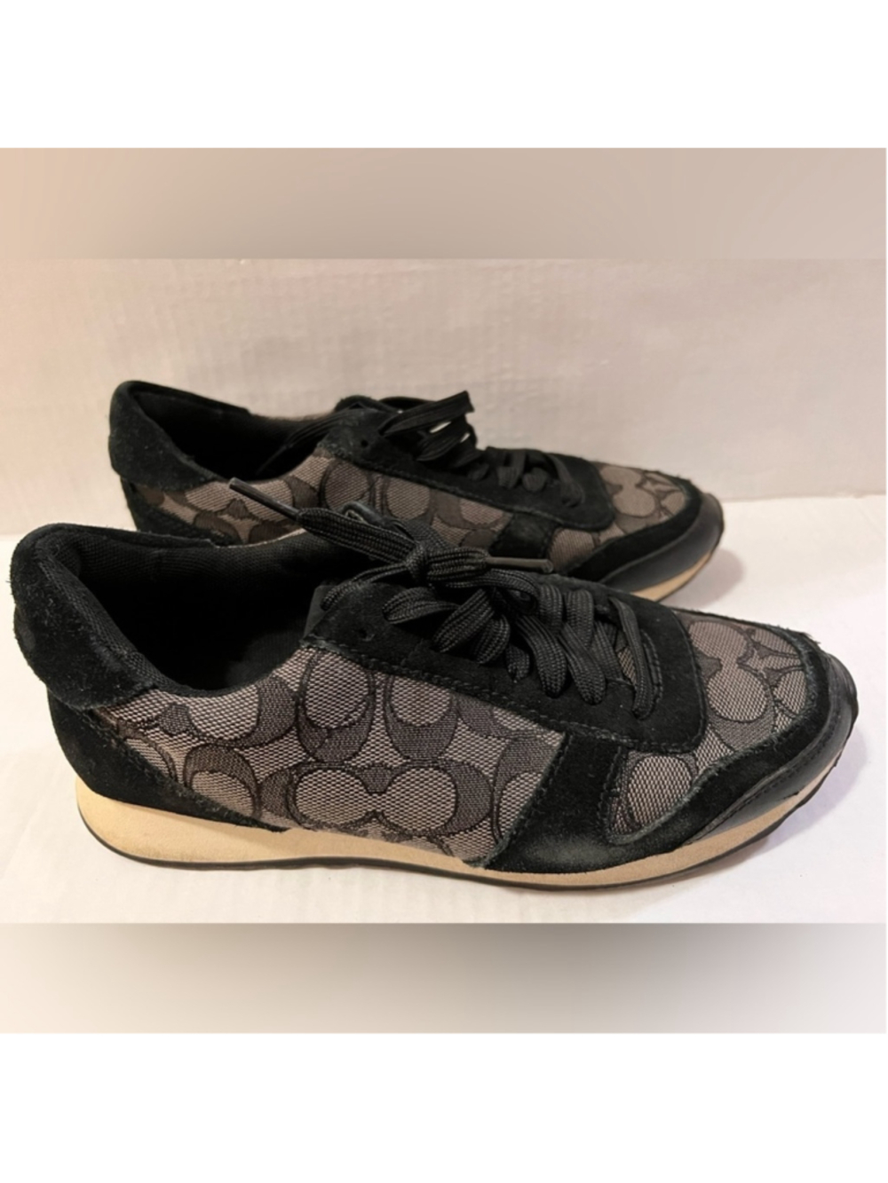 Coach Mason Womens Black Shoes Sneakers Walking Tennis Casual 6.5B